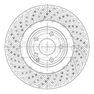 Borg and Beck Borg and Beck BBD6102S 2x Front Perforated/vented Brake Discs For Mercedes Slk 344mm 