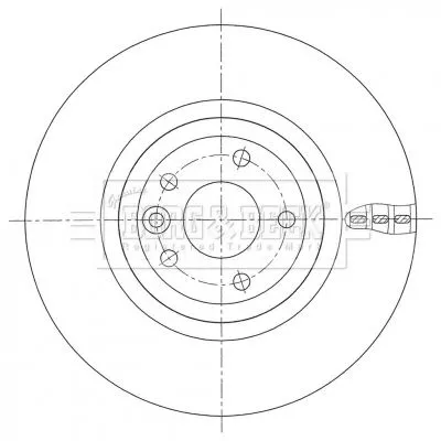 Borg and Beck Borg and Beck BBD6104S Single Front Vented Brake Disc Fits Jaguar F-pace Xe Xf 325mm 