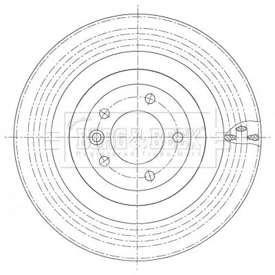 Borg and Beck Borg and Beck BBD6107S Single Rear Vented Brake Disc Fits Land Rover Defender Discovery Range Rover Spo 