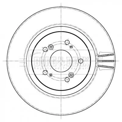 Borg and Beck Borg and Beck BBD6109S Single Front Vented Brake Disc Fits Honda Cr-v 315mm 