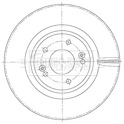 Single Front Vented Brake Disc Fits Hyundai Santa Fé 320mm
