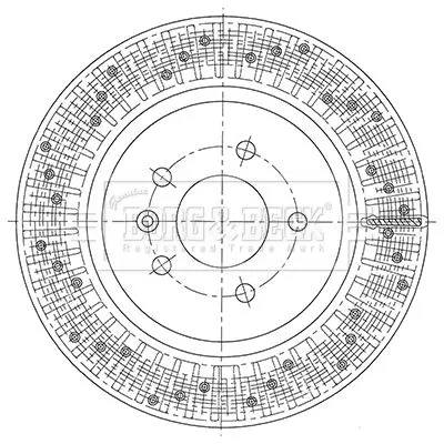 Borg and Beck Borg and Beck BBD6114S Single Rear Perforated/vented Brake Disc Fits Opel Vauxhall Astra 314mm 