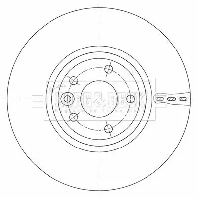 Borg and Beck Borg and Beck BBD6115S Single Front Vented Brake Disc Fits Jaguar Xe 315mm 