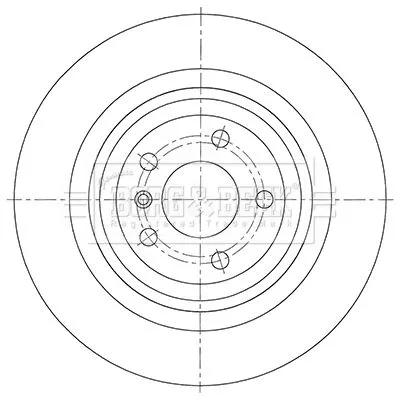 Borg and Beck Borg and Beck BBD6119S Single Rear Solid Brake Disc Fits Mercedes Gle M-class 325mm 