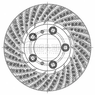 Borg and Beck Borg and Beck BBD6120S Single Front Left Perforated/vented Brake Disc Fits Porsche Boxster Cayman 315mm 