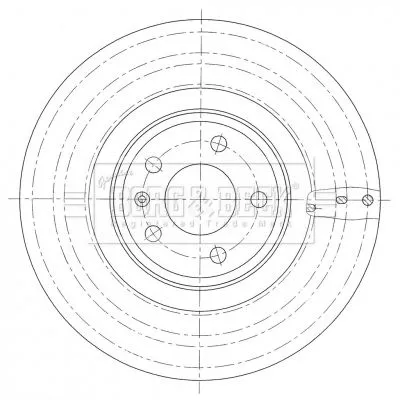 Borg and Beck Borg and Beck BBD6122S Single Front Vented Brake Disc Fits Audi A6 Allroad 345mm 