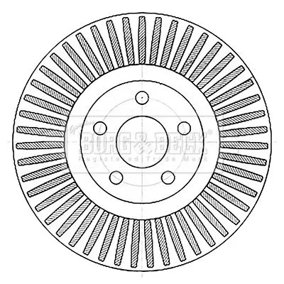 Borg and Beck Borg and Beck BBD6124S Single Front Vented Brake Disc Fits Ford Ford Usa Edge Galaxy S-max 316mm 