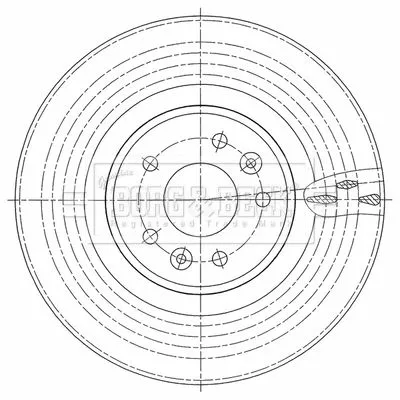 Borg and Beck Borg and Beck BBD6126S Single Front Vented Brake Disc Fits Renault Megane 340mm 