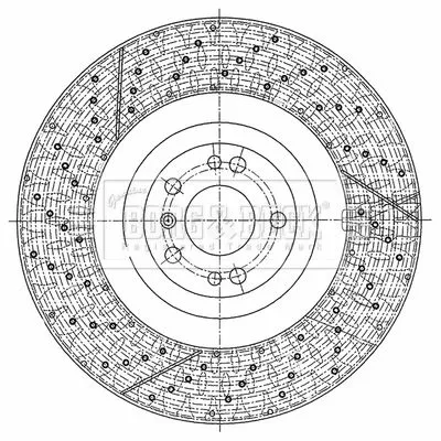 Borg and Beck Borg and Beck BBD6127S Single Front Perforated/vented Brake Disc Fits Mercedes Gl-class Gle Gls M-class 