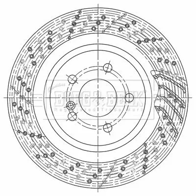 Single Rear Perforated/vented Brake Disc Fits Mercedes Sl 320mm