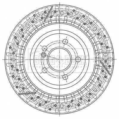Borg and Beck Borg and Beck BBD6129S Single Rear Perforated/vented Brake Disc Fits Mercedes A-class Cla Gla-class Slc 