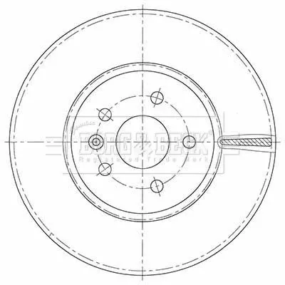 Borg and Beck Borg and Beck BBD6130S Single Front Vented Brake Disc Fits Opel Vauxhall Astra 300mm 