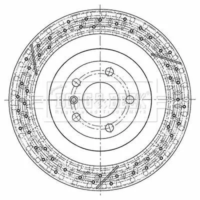 Borg and Beck Borg and Beck BBD6131S Single Rear Perforated/vented Brake Disc Fits Mercedes Gl-class Gle Gls M-class  