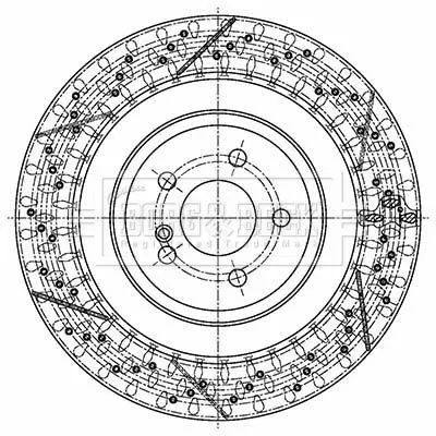 Single Rear Perforated/vented Brake Disc Fits Mercedes C-class Cls E-class 360mm