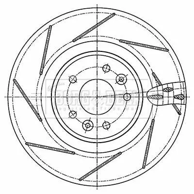 Borg and Beck Borg and Beck BBD6134S Single Front Vented Brake Disc Fits Renault Megane 340mm 