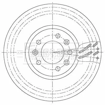 Borg and Beck Borg and Beck BBD6138S Single Front Vented Brake Disc Fits Citroën Fiat Opel Peugeot Toyota Vauxhall Ex 