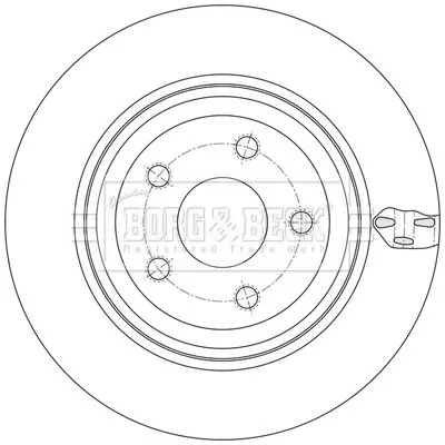 Borg and Beck Borg and Beck BBD6140S Single Rear Vented Brake Disc Fits Jeep Grand Cherokee 350mm 