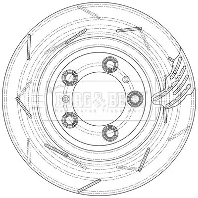 Borg and Beck Borg and Beck BBD6142S Single Rear Right Vented Brake Disc Fits Porsche Panamera 350mm 