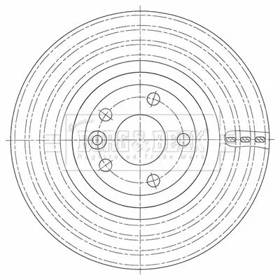 Borg and Beck Borg and Beck BBD6143S Single Front Vented Brake Disc Fits Jaguar Land Rover F-pace Range Rover Velar X 