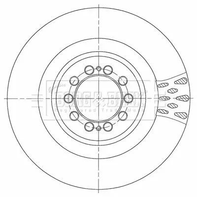 Borg and Beck Borg and Beck BBD6145S Single Front Vented Brake Disc Fits Renault Trucks Vauxhall Mascott Movano 290mm 