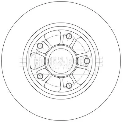 Borg and Beck Borg and Beck BBD6150S Single Rear Solid Brake Disc Fits Renault Captur Megane 260mm 
