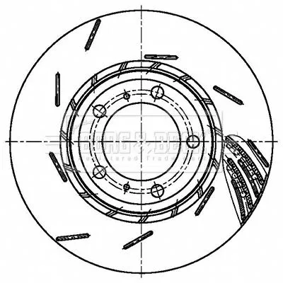 Borg and Beck Borg and Beck BBD6162S Single Rear Right Vented Brake Disc Fits Porsche Panamera 330mm 