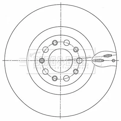 Borg and Beck Borg and Beck BBD6166S Single Front Vented Brake Disc Fits Alfa Romeo Giulia Stelvio 330mm 