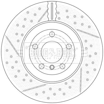 Borg and Beck Borg and Beck BBD6171S Single Front Rear Two-part Brake Disc Brake Disc Fits Bmw 3 4 Series 345mm 
