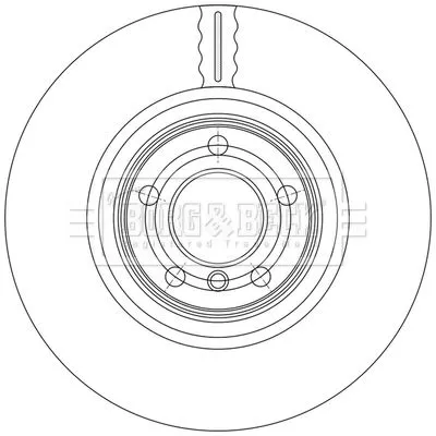 Borg and Beck Borg and Beck BBD6172S Single Rear Two-part Brake Disc Brake Disc Fits Bmw 1 2 3 4 Series 345mm 