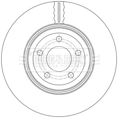 Borg and Beck Borg and Beck BBD6176S Single Rear Two-part Brake Disc Brake Disc Fits Bmw 3 4 Series 345mm 