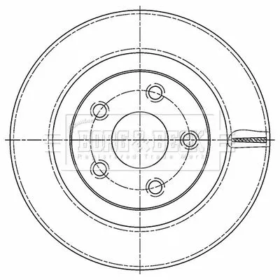 Borg and Beck Borg and Beck BBD6180S Single Front Vented Brake Disc Fits Jeep Wrangler 332mm 