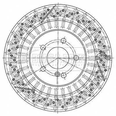 Borg and Beck Borg and Beck BBD6182S Single Rear Perforated/vented Brake Disc Fits Mercedes Clk Slk 330mm 