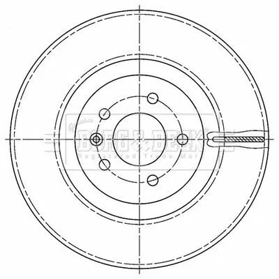 Borg and Beck Borg and Beck BBD6191S Single Front Vented Brake Disc Fits Opel Vauxhall Insignia 345mm 