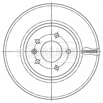 Borg and Beck Borg and Beck BBD6192S Single Front Vented Brake Disc Fits Opel Vauxhall Insignia 321mm 