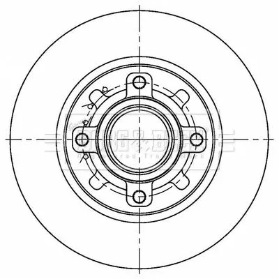 Borg and Beck Borg and Beck BBD6194S Single Rear Solid Brake Disc Fits Citroën Opel Peugeot Vauxhall 2008 208 C3 C3 A 