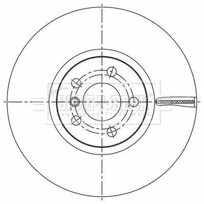 Borg and Beck Borg and Beck BBD6195S Single Front Vented Brake Disc Fits Bmw Mini Aceman Clubman Cooper Countryman X1 