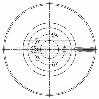 Borg and Beck Borg and Beck BBD6202S Single Front Vented Brake Disc Fits Volvo Xc60 324mm 