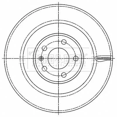 Borg and Beck Borg and Beck BBD6203S Single Rear Vented Brake Disc Fits Audi Vw A6 A6 E-tron A7 A8 E-tron Q7 Q8 Q8 E- 