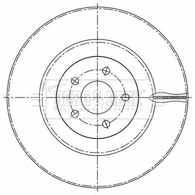 Borg and Beck Borg and Beck BBD6209S Single Front Vented Brake Disc Fits Ford Focus 350mm 