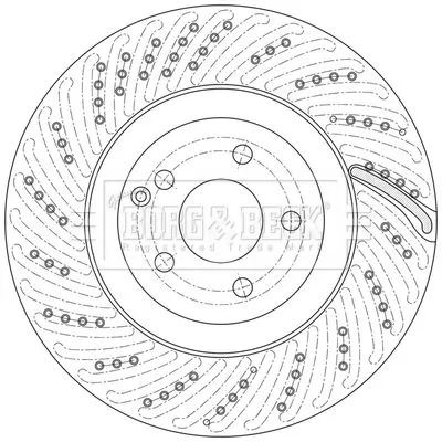 Borg and Beck Borg and Beck BBD6217S Single Front Perforated/vented Brake Disc Fits Mercedes Cls 344mm 