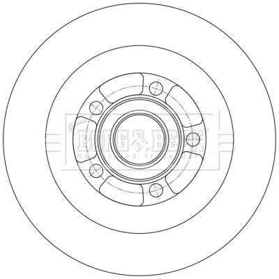 Borg and Beck Borg and Beck BBD6218S Single Rear Solid Brake Disc Fits Renault Espace 290mm 