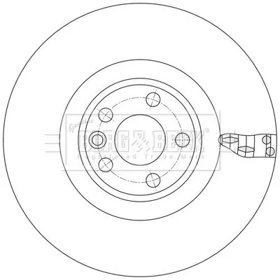 Borg and Beck Borg and Beck BBD6221S Single Front Vented Brake Disc Fits Jaguar Land Rover Discovery Sport E-pace Evo 