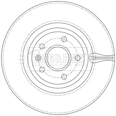 Borg and Beck Borg and Beck BBD6223S Single Front Vented Brake Disc Fits Opel Vauxhall Insignia 345mm 