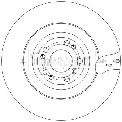 Borg and Beck Borg and Beck BBD6224S Single Front Vented Brake Disc Fits Mercedes Gl-class Gle Gls M-class 350mm 