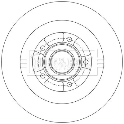 Borg and Beck Borg and Beck BBD6231S Single Rear Solid Brake Disc Fits Renault Grand Scénic Megane Scénic Talisman 29 