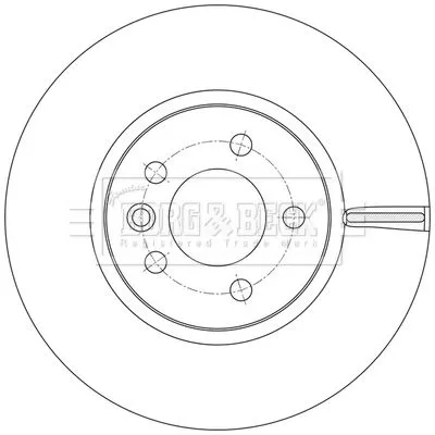 Borg and Beck Borg and Beck BBD6233S Single Front Vented Brake Disc Fits Vw Amarok 332mm 