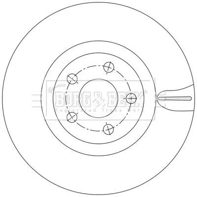 Borg and Beck Borg and Beck BBD6234S Single Front Vented Brake Disc Fits Ford Galaxy S-max 316mm 