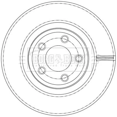 Borg and Beck Borg and Beck BBD6239S Single Front Vented Brake Disc Fits Ford Usa Mustang 320mm 