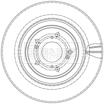 Borg and Beck Borg and Beck BBD6240S Single Front Vented Brake Disc Fits Honda Cr-v 320mm 