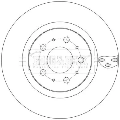 Borg and Beck Borg and Beck BBD6241S Single Front Vented Brake Disc Fits Tesla Model 3 320mm 